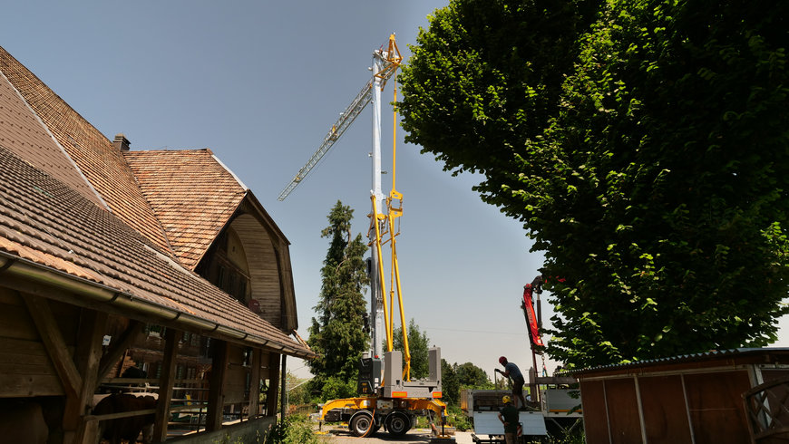 Stirnimann deploys new Potain Hup M 28-22 for Swiss schoolhouse renovation project